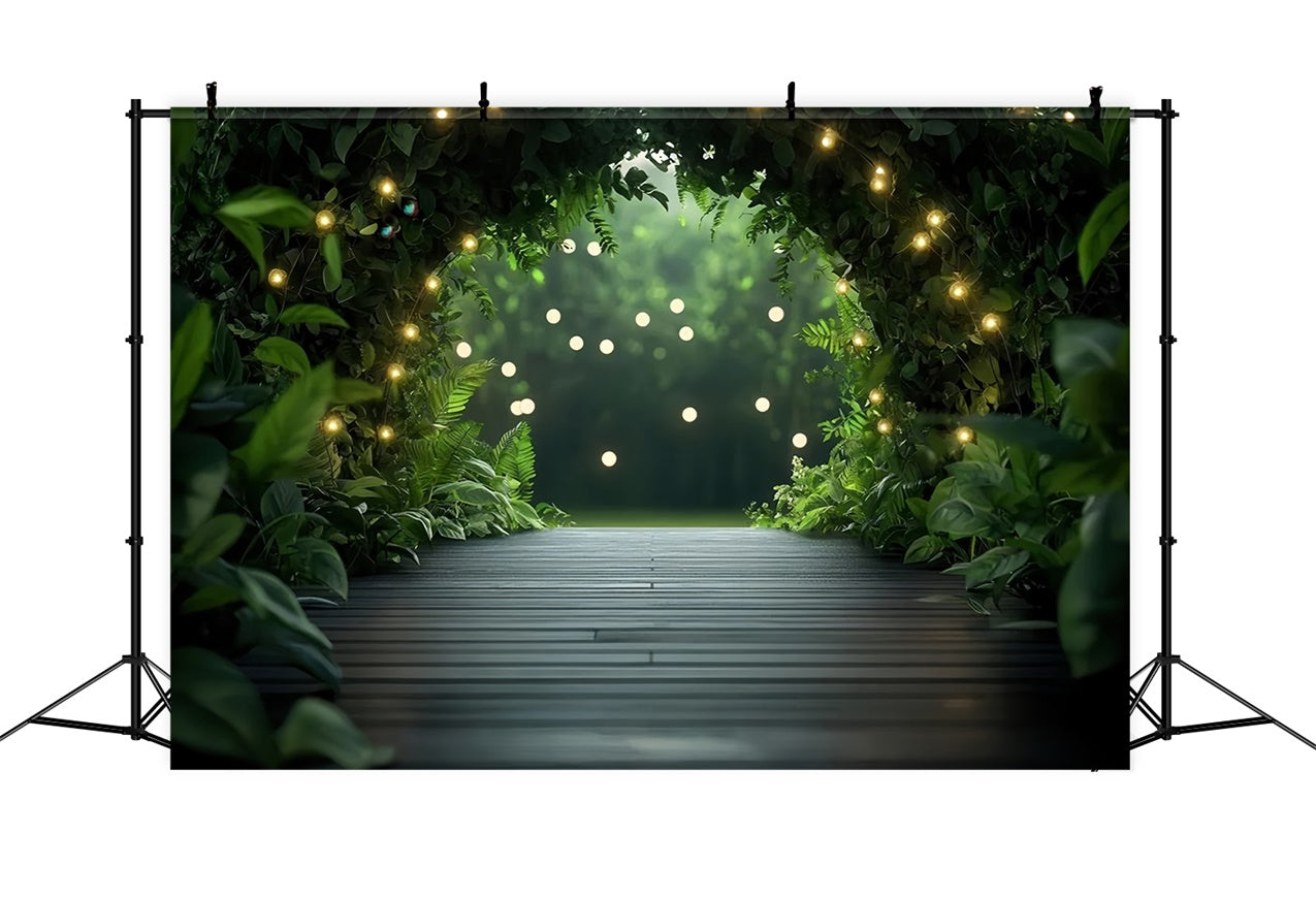 Pet Backdrop Lush Greenery Sparkling Lights Backdrop UK LXX1-270