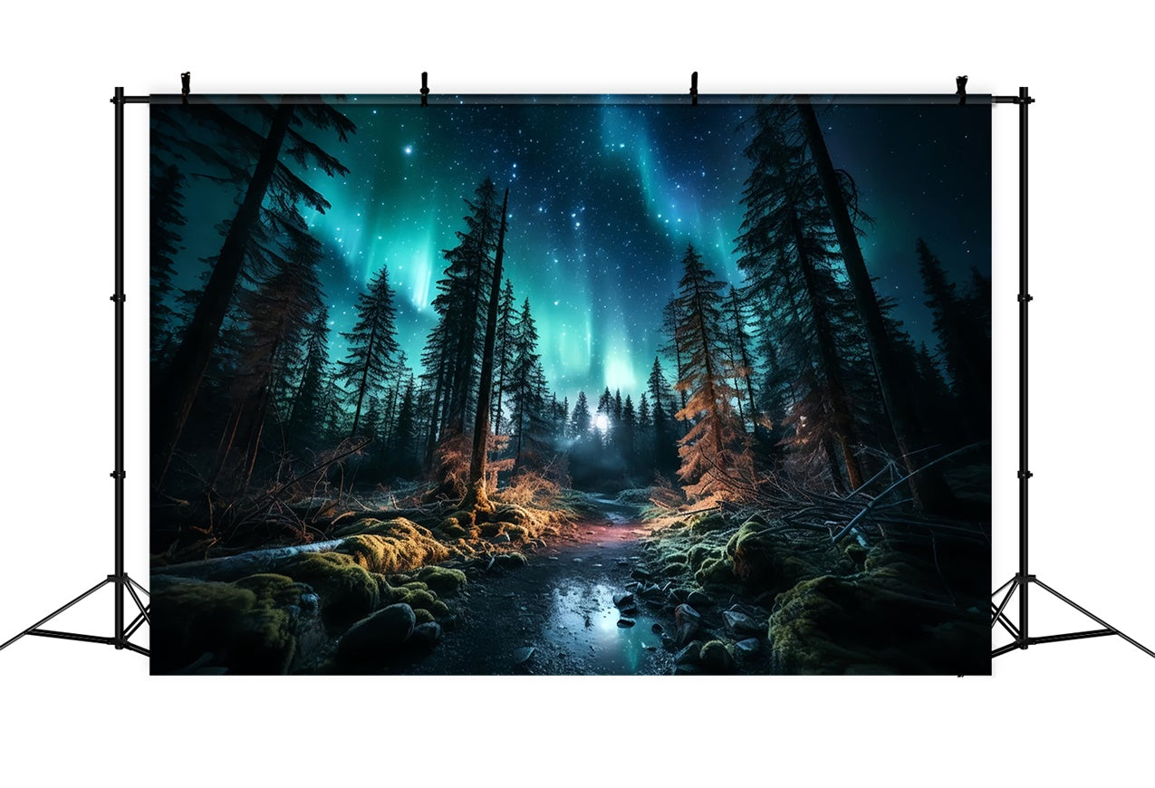 Pet Backdrops Mystical Forest Starry Sky Backdrop UK LXX1-274