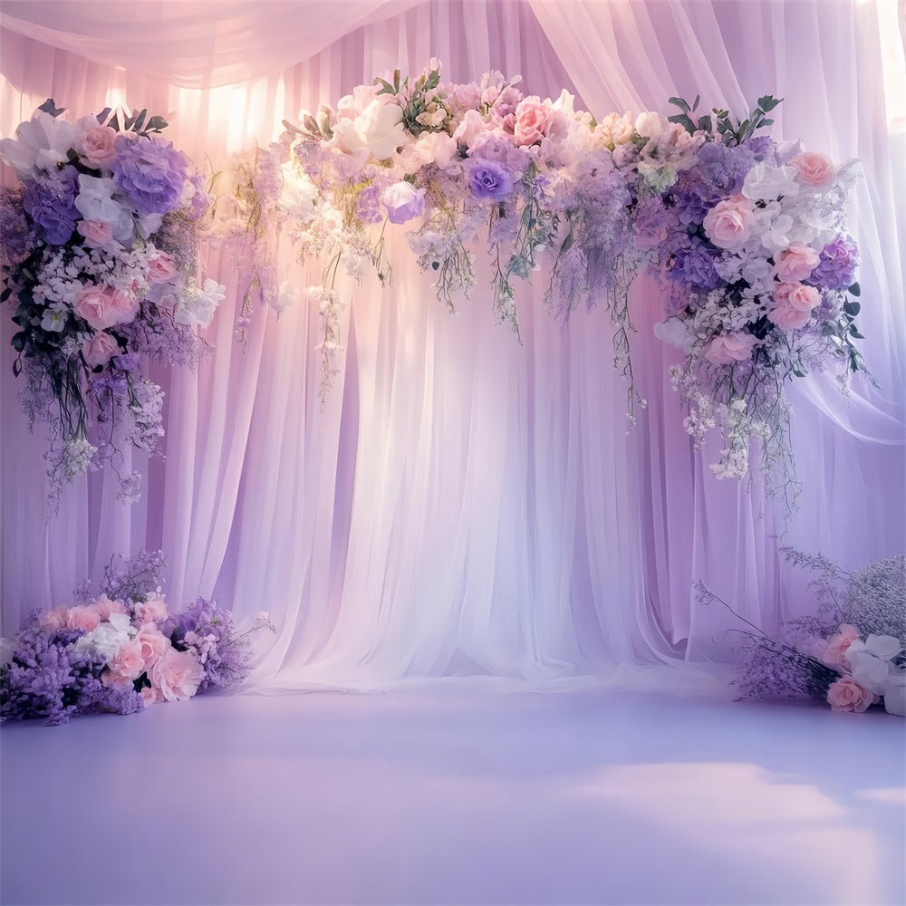 Pet Backdrop Dreamy Lavender Floral Elegance Backdrop UK LXX1-276