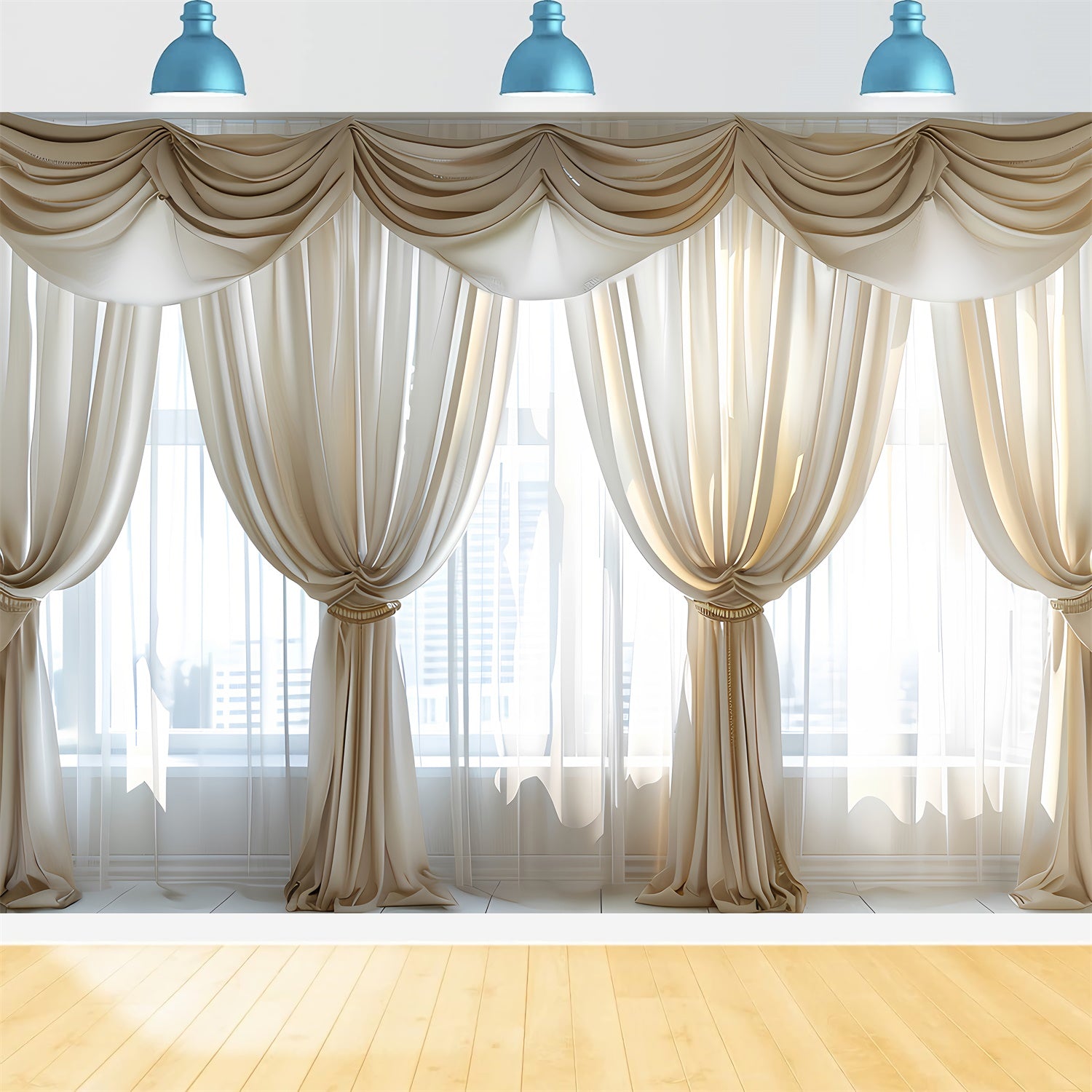 Pet Photography Backdrops Elegant Ivory Drapes Backdrop UK LXX1-280