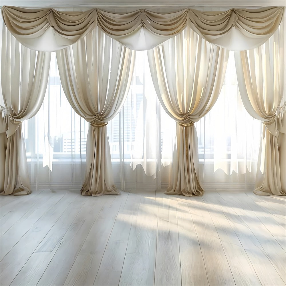 Pet Photography Backdrops Elegant Ivory Drapes Backdrop UK LXX1-280