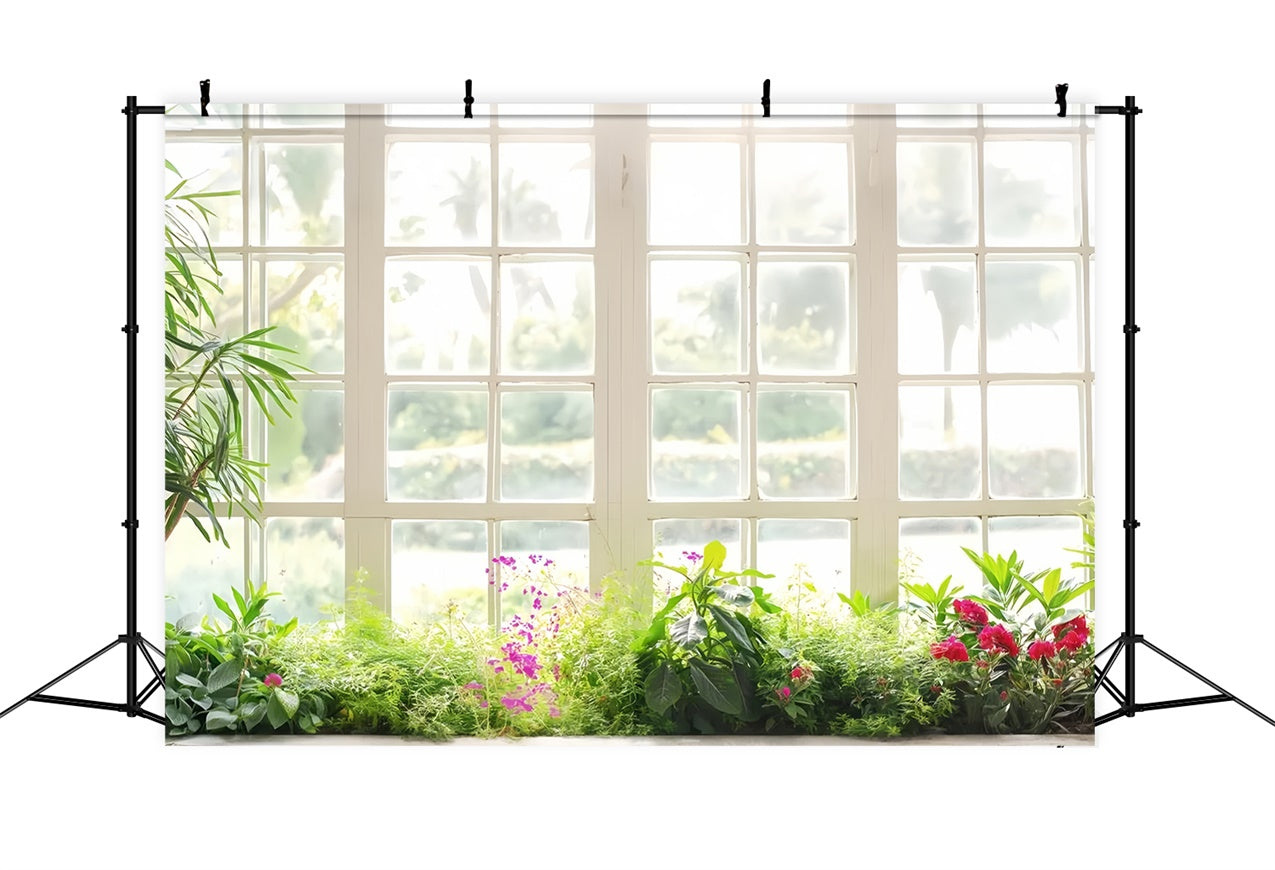 Pet Photography Backdrops Botanical Blooms Window Photography Backdrop UK LXX1-282