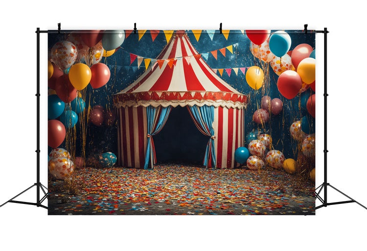 Pet Backdrops Carnival Tent Colorful Celebration Backdrop UK LXX1-292