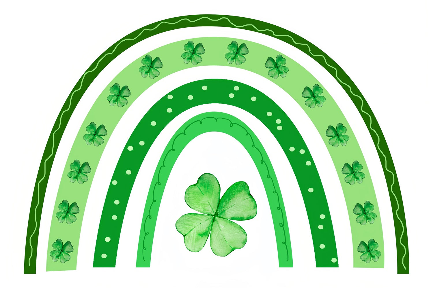 Pet Photography Backdrop St. Patrick's Clover Rainbow Festive Backdrop UK LXX1-300