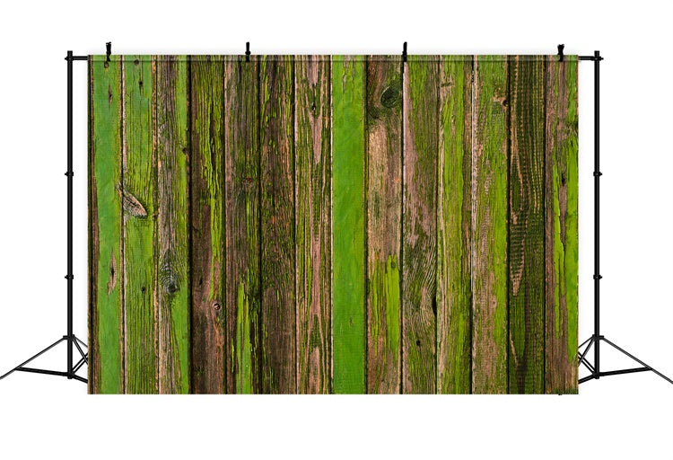 St Patrick's Day Photo Backdrop Rustic Mossy Wooden Backdrop UK LXX1-54