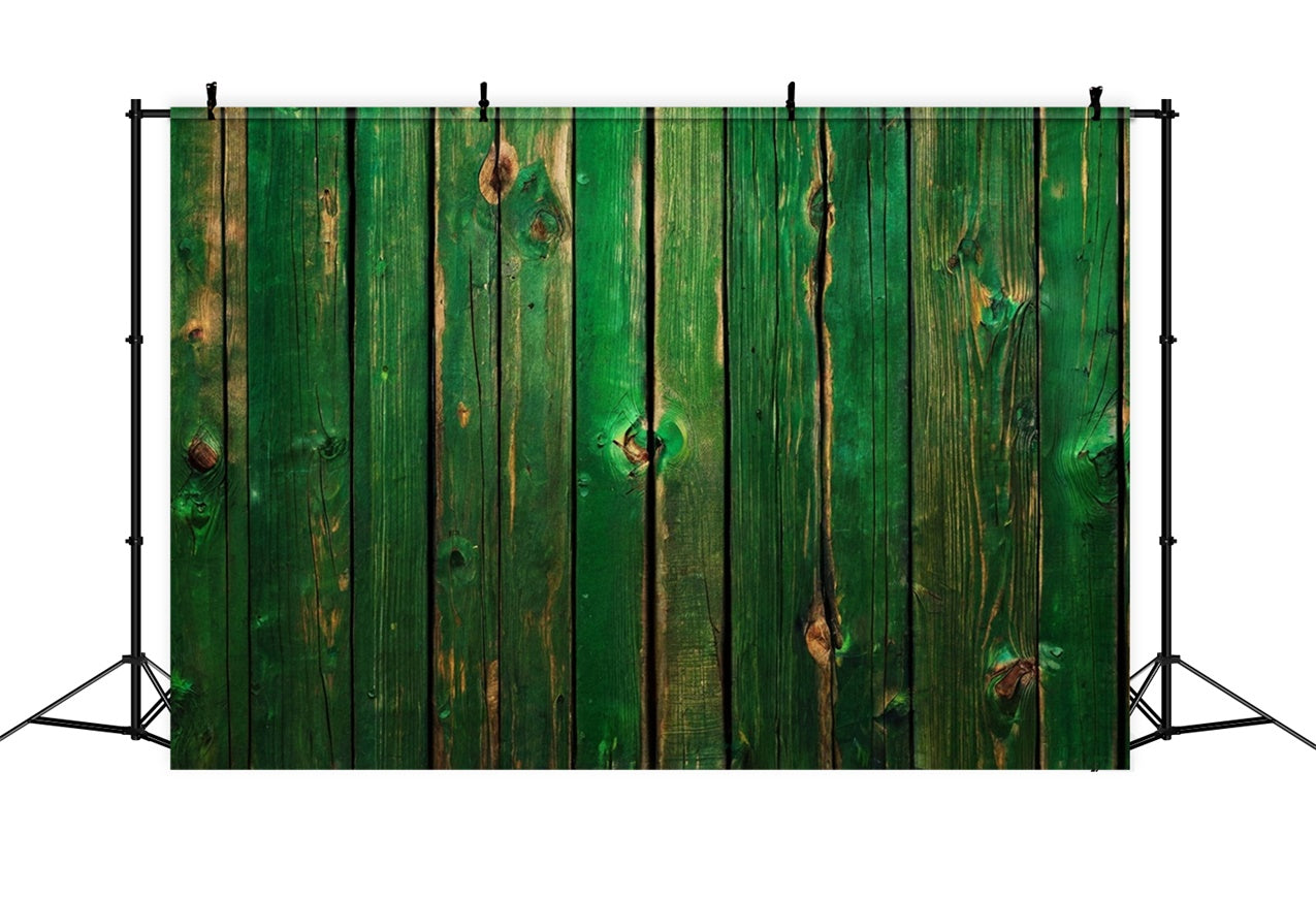 St Patrick's Day Backdrops Vintage Green Wooden Backdrop UK LXX1-55