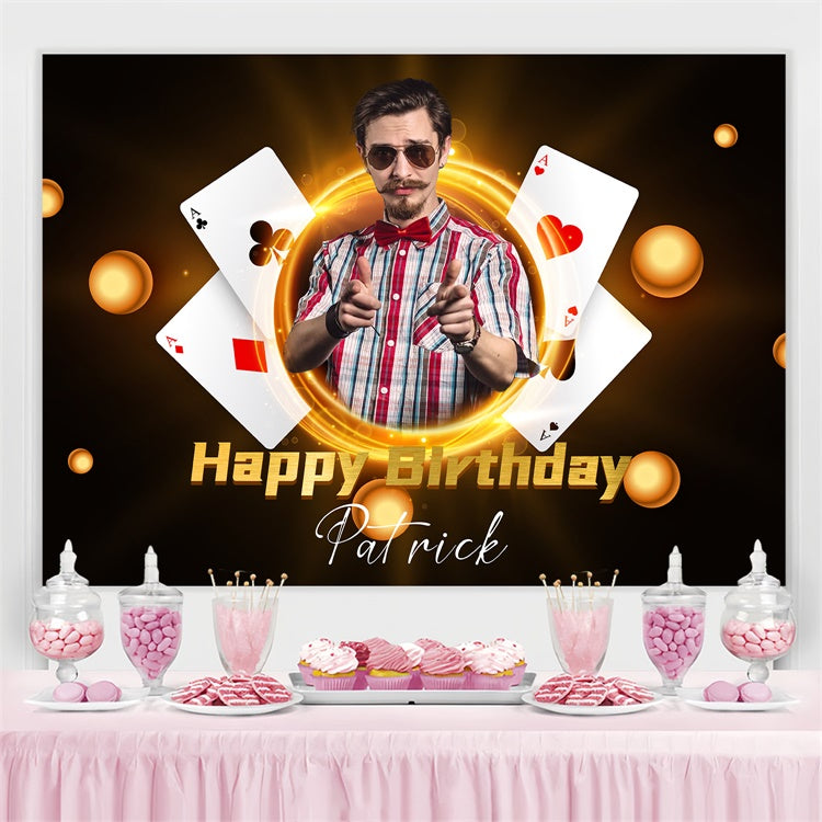 Personalized Backdrop For Birthday Cool Card Party Backdrop UK LXX3-110