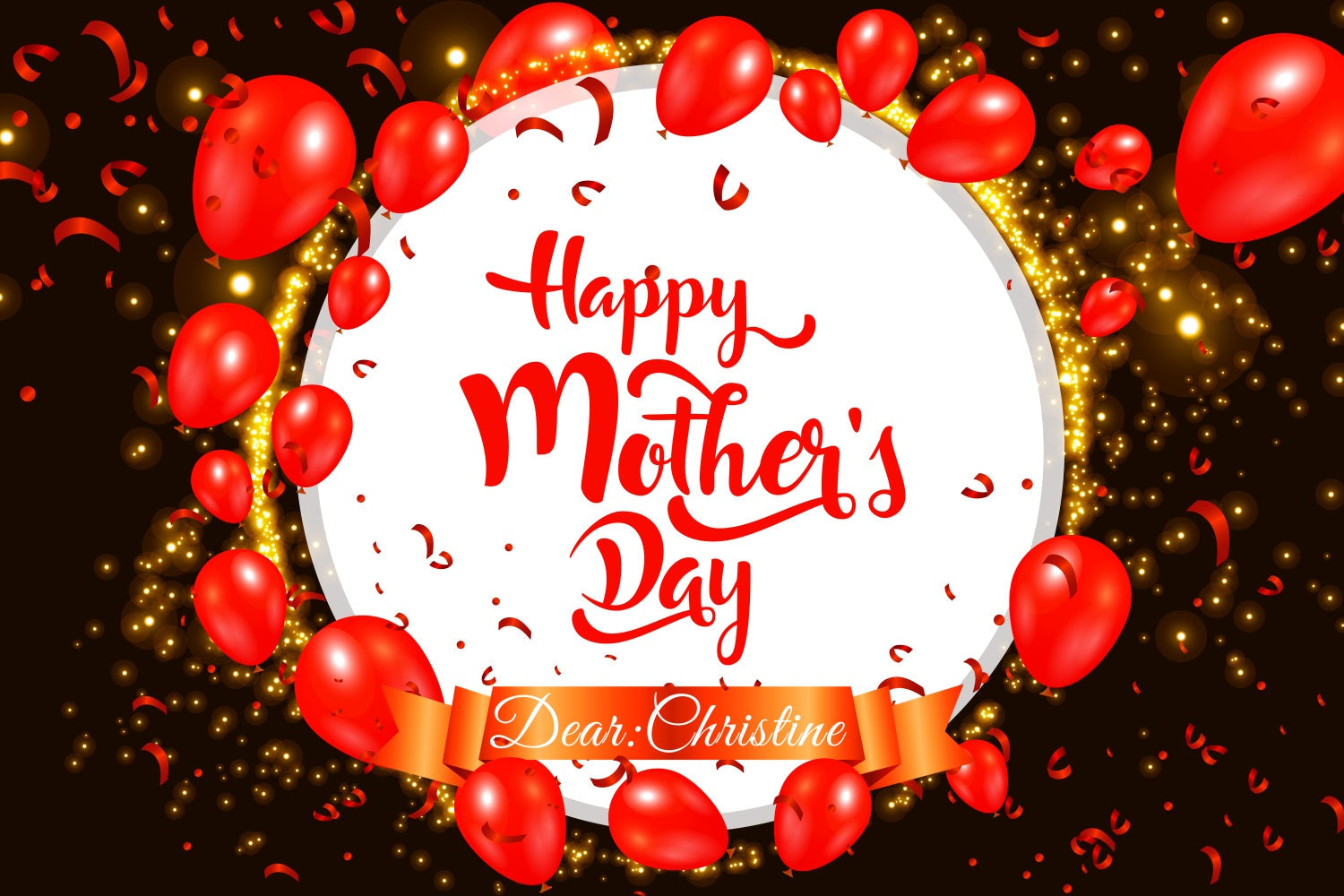 Mothers Day Backdrops Luxury Red Balloon Personalized Backdrop UK LXX3-65