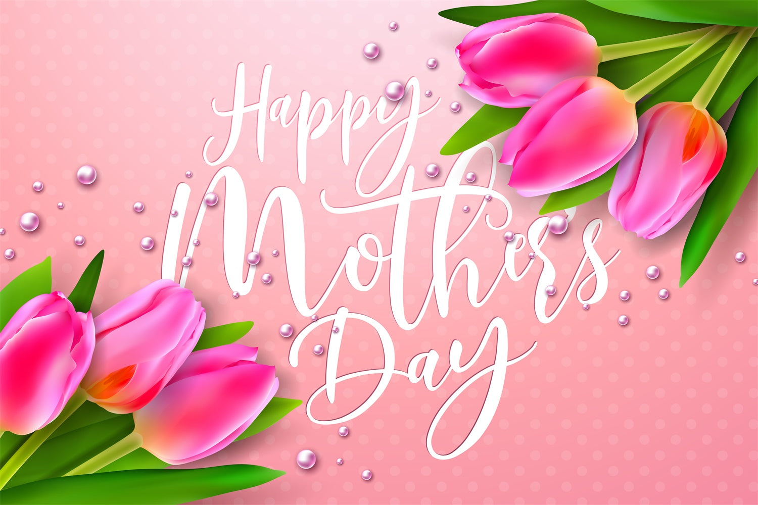 Mother's Day Backdrop Ideas Elegant Blooming Tulip Custom Backdrop UK LXX3-74