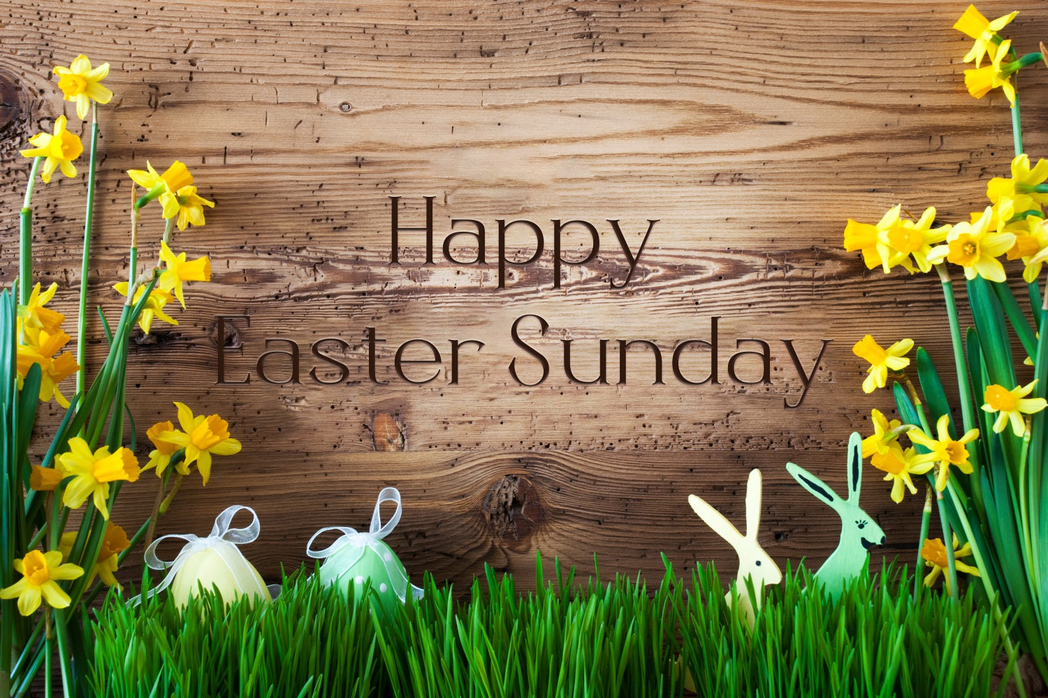 Easter Photo Backdrops Rustic Wood Daffodil Personalized Backdrop UK LXX3-92