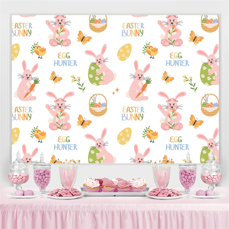 Easter Photo Backdrop Cute Bunny Egg Personalised Backdrop UK LXX3-95