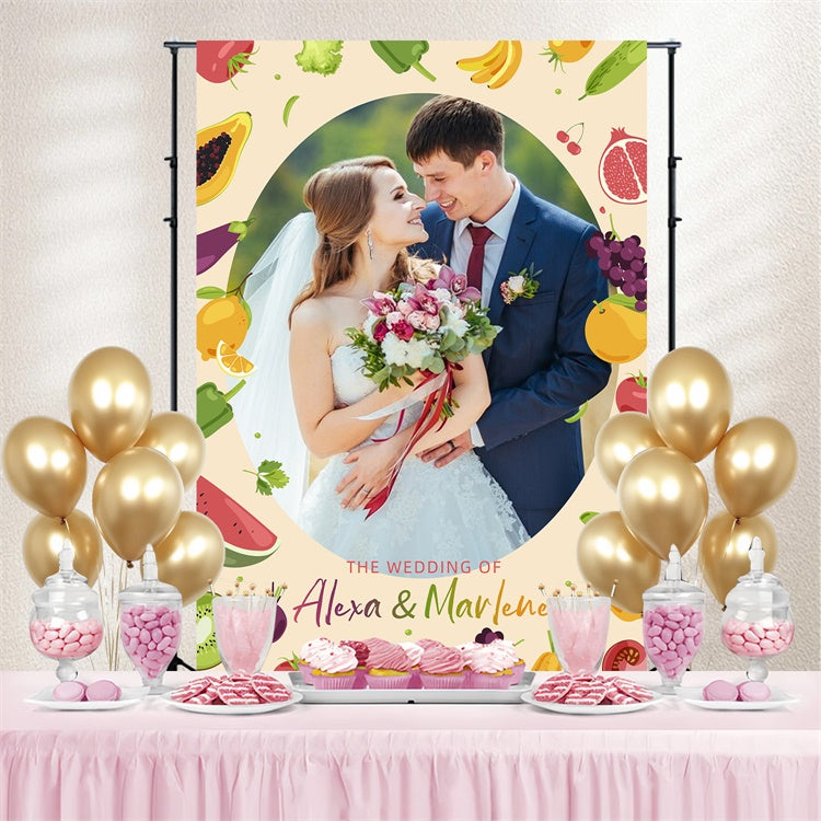 Customized Wedding Backdrop Vibrant Love Orchard Backdrop UK LXX4-136