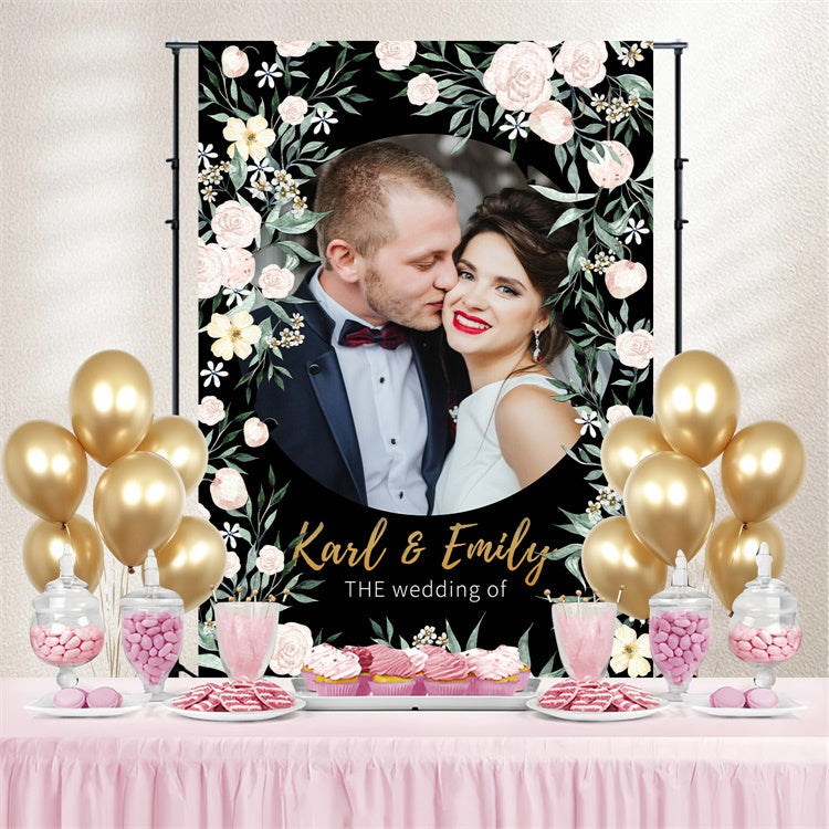 Customized Backdrop For Wedding Flower Modern Backdrop UK LXX4-137