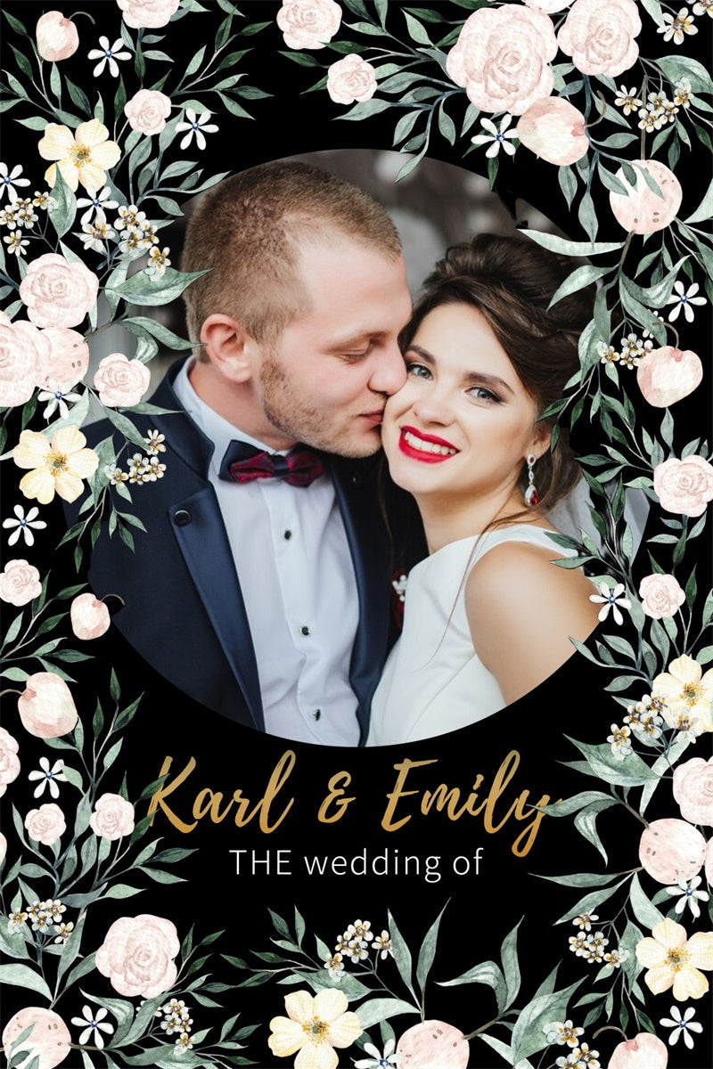 Customized Backdrop For Wedding Flower Modern Backdrop UK LXX4-137