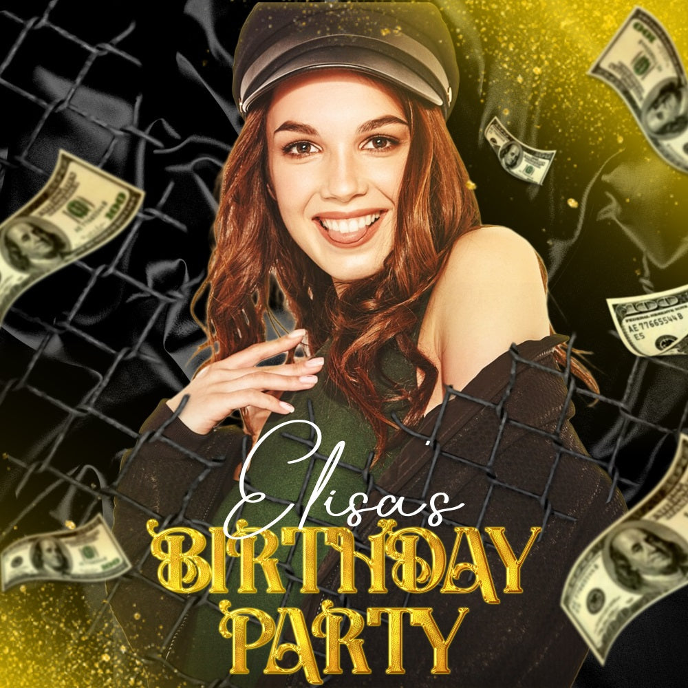 Custom Backdrop For Birthday Party Fortune Bash Backdrop UK LXX5-147