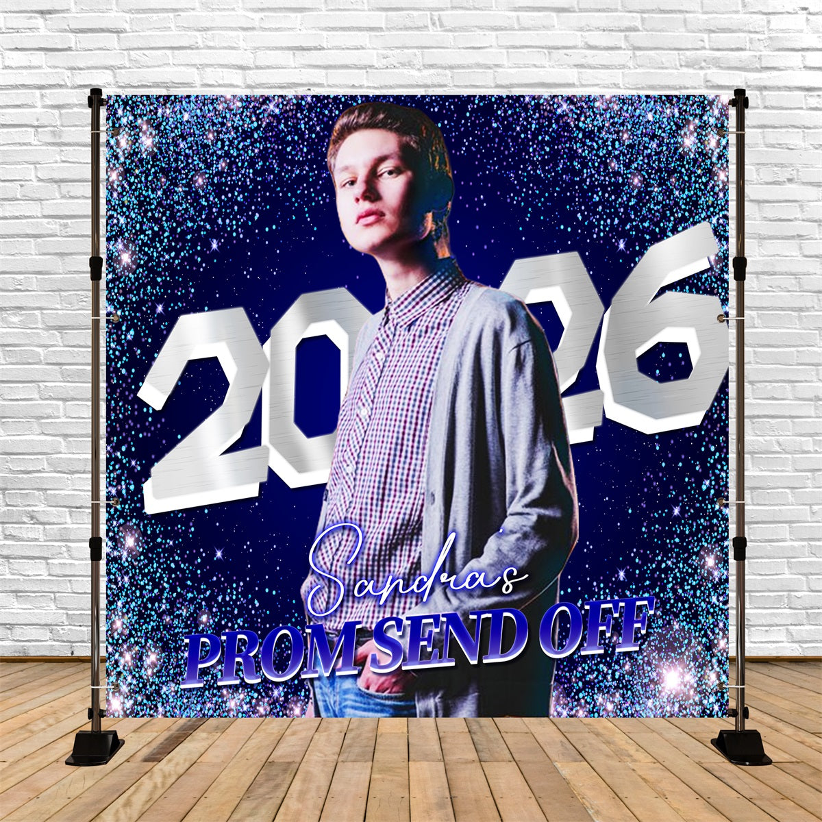 Prom Photo Backdrop Sparkle Celebration Personalized Party Graduation Backdrop UK LXX5-218