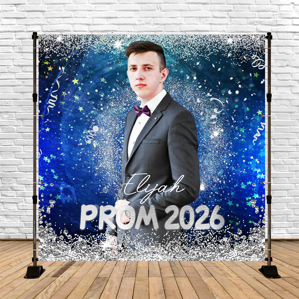 Prom Backdrop Ideas Midnight Sparkle Personalized Party Graduation Backdrop UK LXX5-234