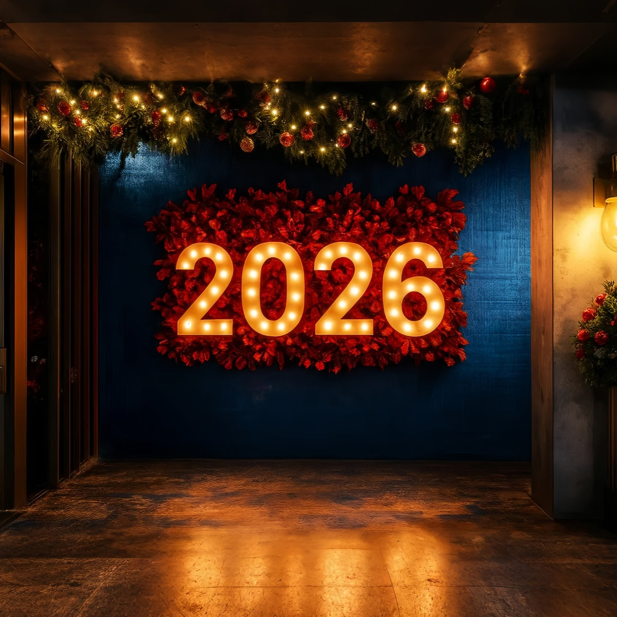 2026 New Year Backdrop Festive Lighted Decorations Happy New Years Backdrop UK LXX510-10