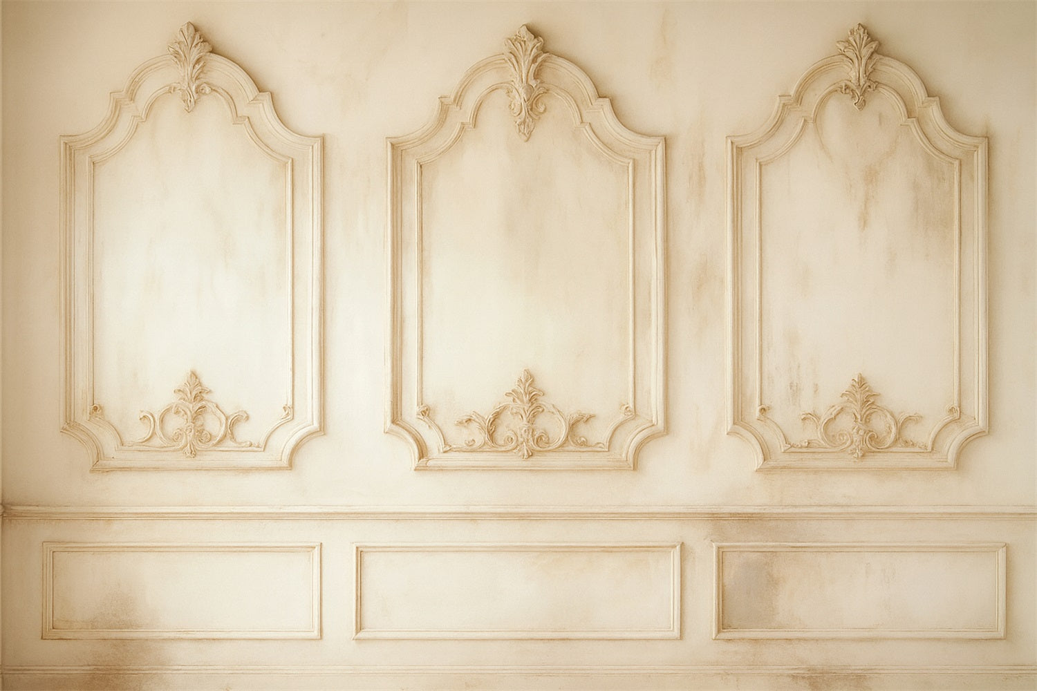 Vintage Wall Backdrop Classic Ivory Ornate Panels Victorian Backdrop UK LXX510-105