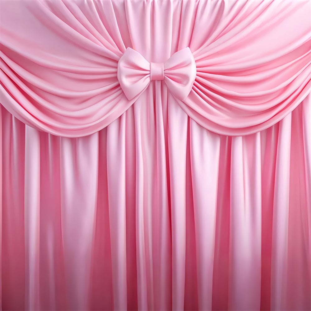 Large Bow Backdrop Satin Pink Bow Drapery Victorian Backdrop UK LXX510-122