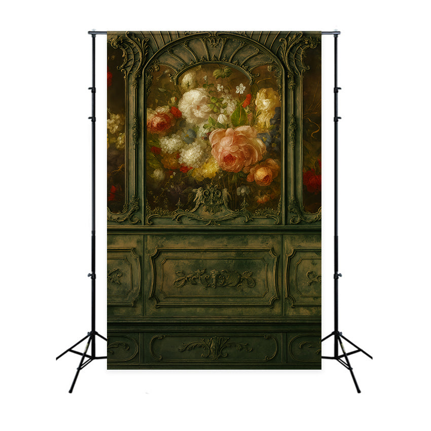 Victorian Backdrop Antique Floral Panel Art Vintage Wall Backdrop UK LXX510-125
