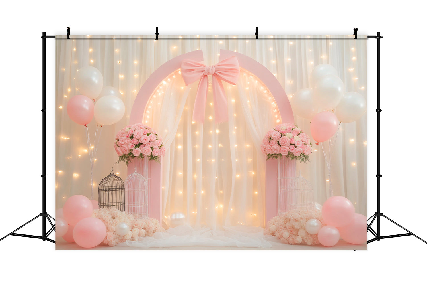 Bow Backdrop Rose Arch Light Elegance Wedding Backdrop UK LXX510-145