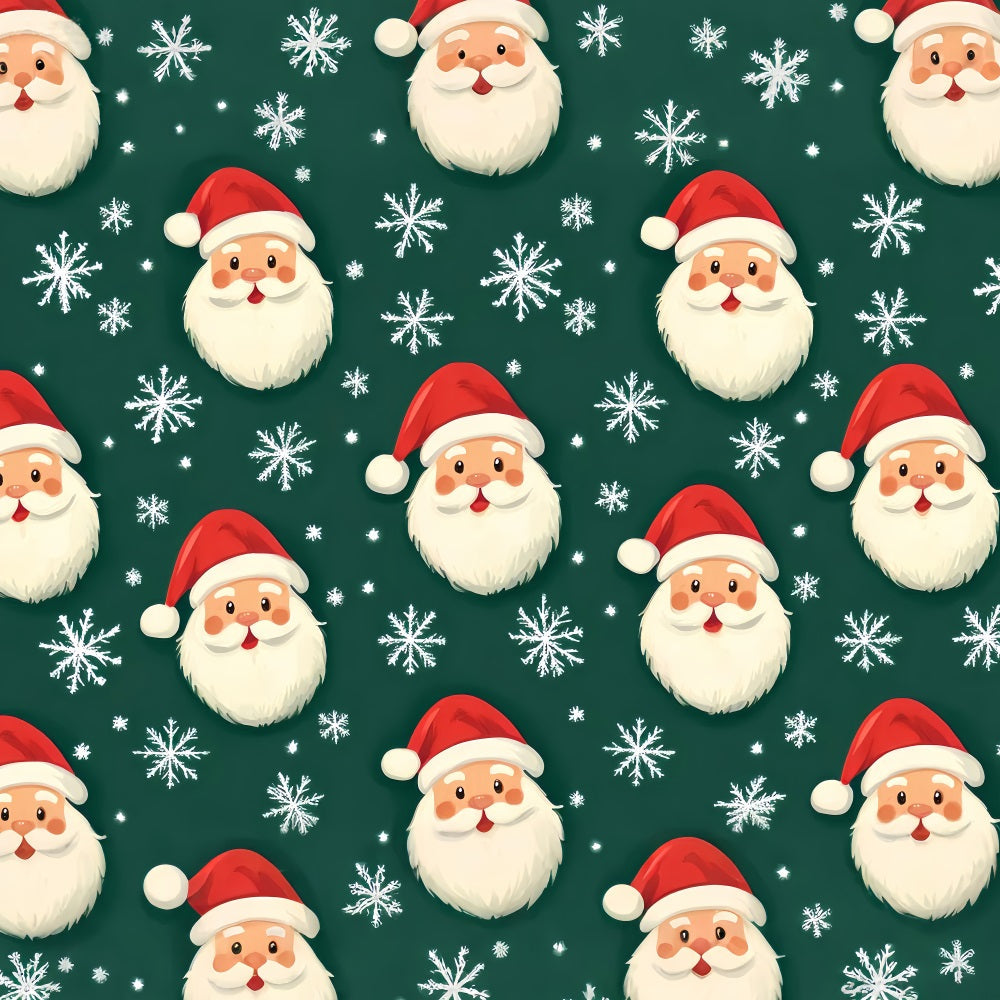 Snowflake Photo Backdrop Santa Faces Snow Winter Photo Backdrops UK LXX510-60