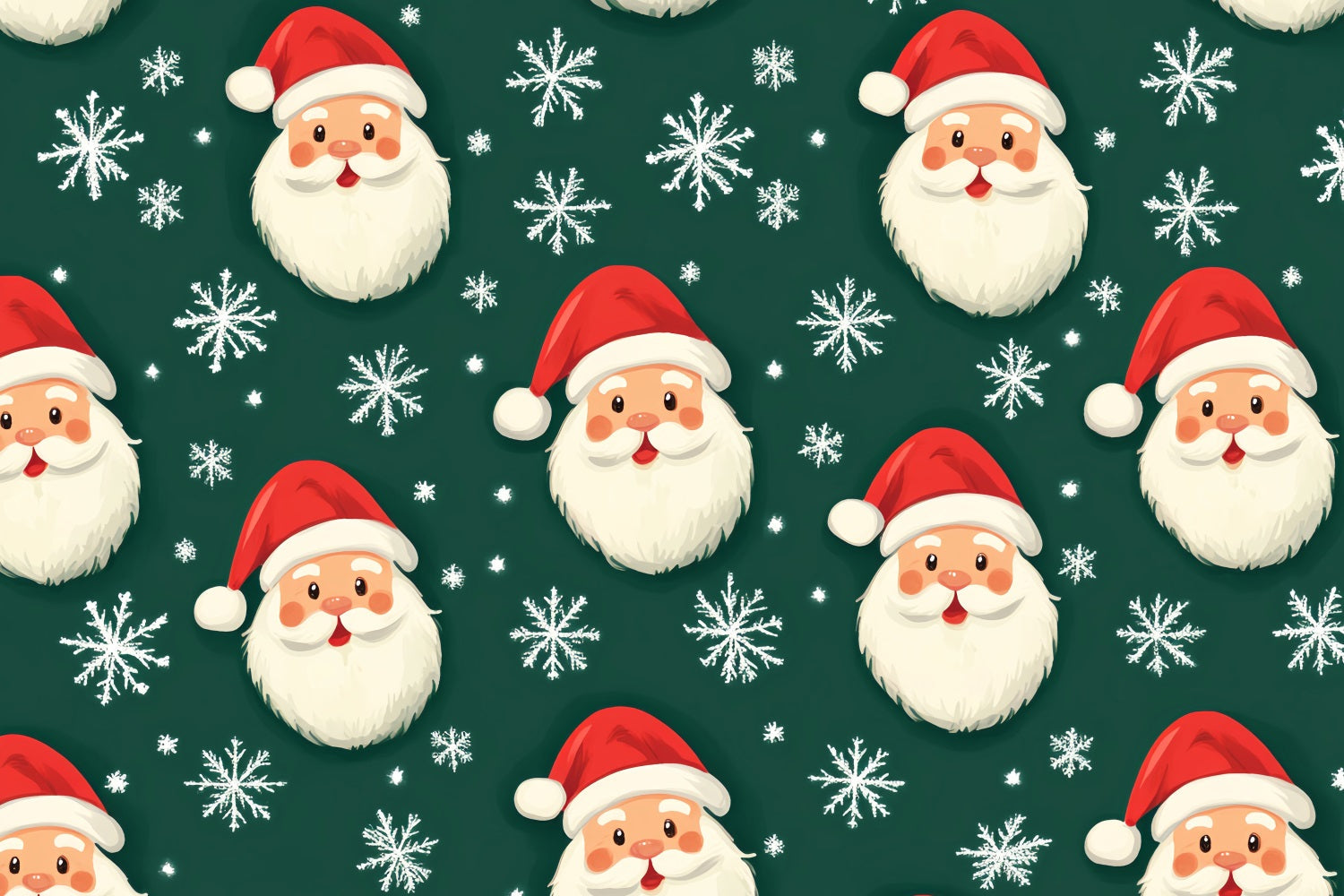 Snowflake Photo Backdrop Santa Faces Snow Winter Photo Backdrops UK LXX510-60