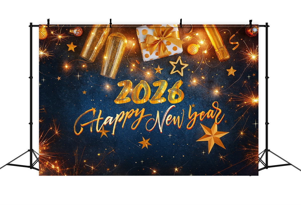New Years Eve Backdrop Gift Lights Glitter Elegance New Years Eve Backdrop UK LXX510-7