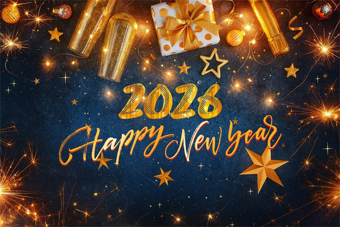 New Years Eve Backdrop Gift Lights Glitter Elegance New Years Eve Backdrop UK LXX510-7