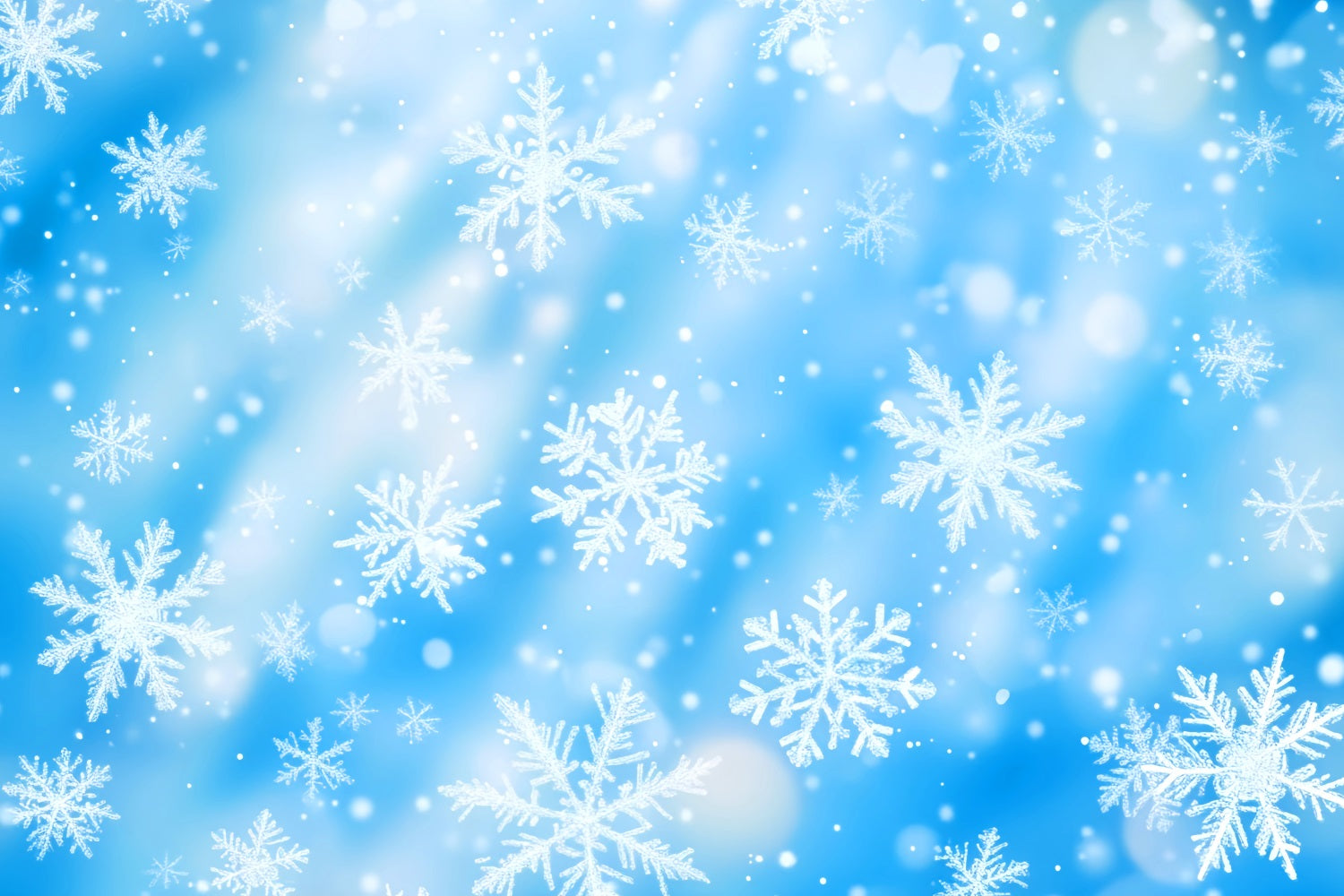 Snowflake Backdrop Blue Crystal Snowflakes Dance Winter Photography Backdrops UK LXX510-91