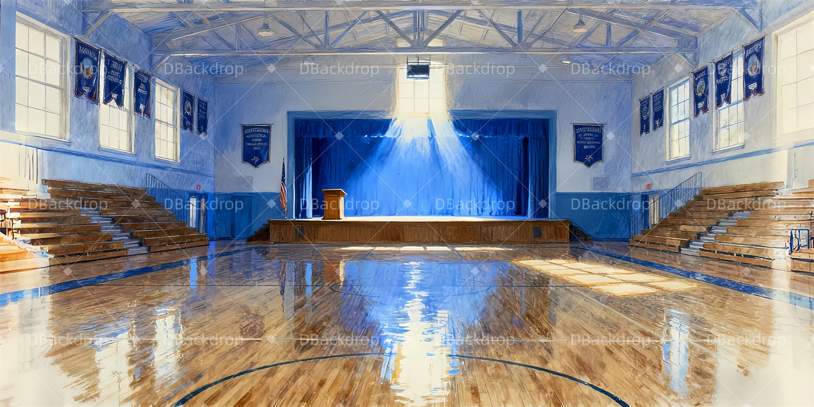 Theater Backdrop Gymnasium Meeting Church Stage Backdrops UK LXX510-T13