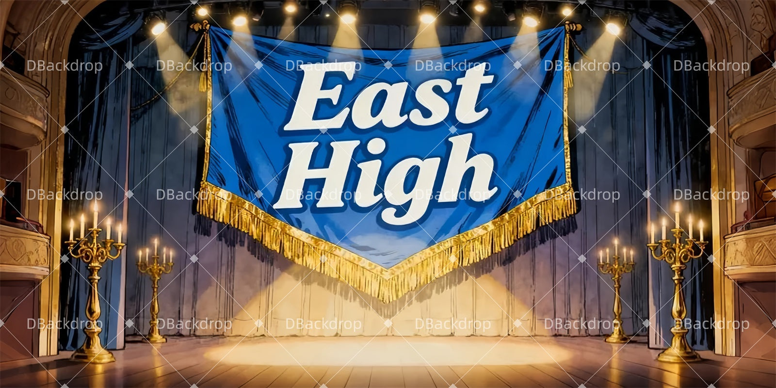 Musical Backdrops East High Stage Theater Stage Backdrop UK LXX510-T51