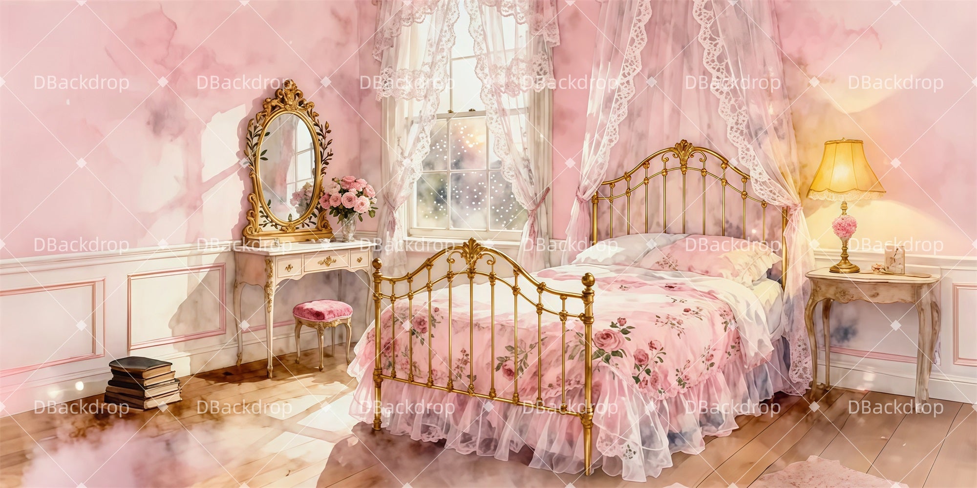 Theater Stage Backdrop Romantic Lace Suite Performance Backdrops UK LXX511-T105