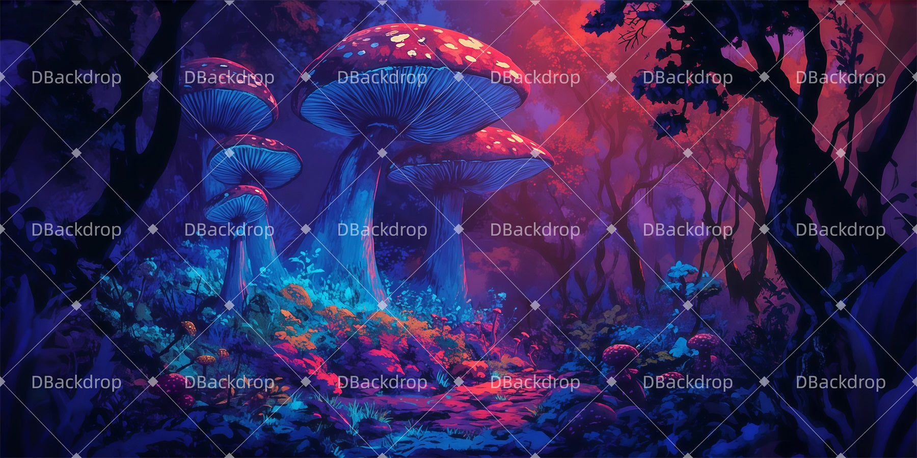 Forest Stage Backdrop Mystic Mushroom Forest Performance Backdrops UK LXX511-T120