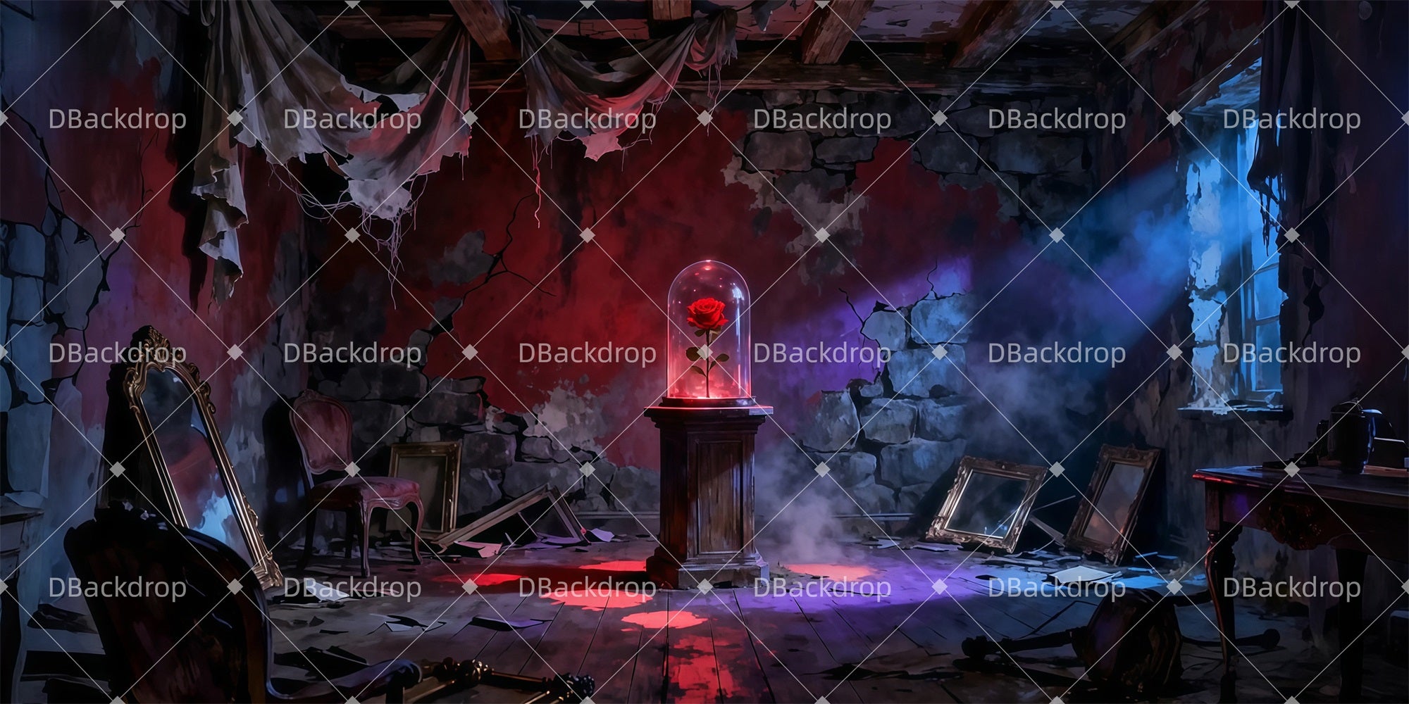 Movie Theater Backdrop Cursed Rose Chamber Stage Backdrop Ideas UK LXX511-T128