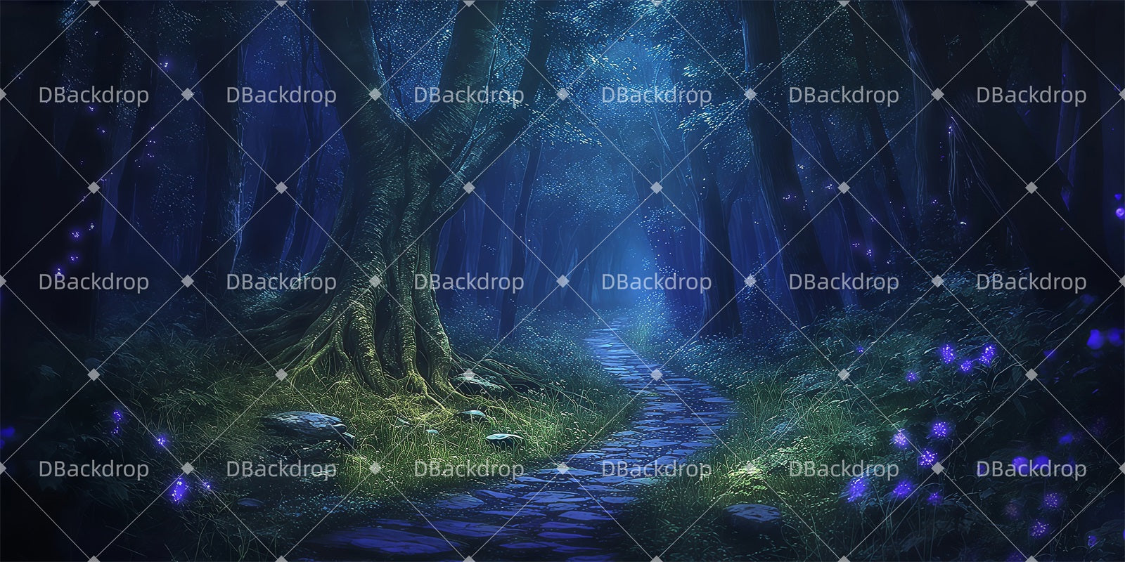 Forest Stage Backdrop Enchanted Forest Path Theater Backdrop UK LXX511-T130