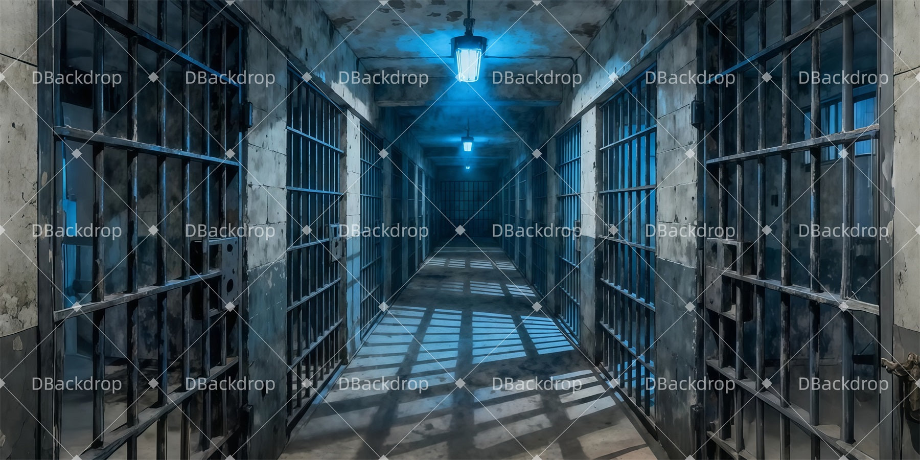 Backdrops For Theater Cold Prison Hall Large Stage Backdrops UK LXX511-T32