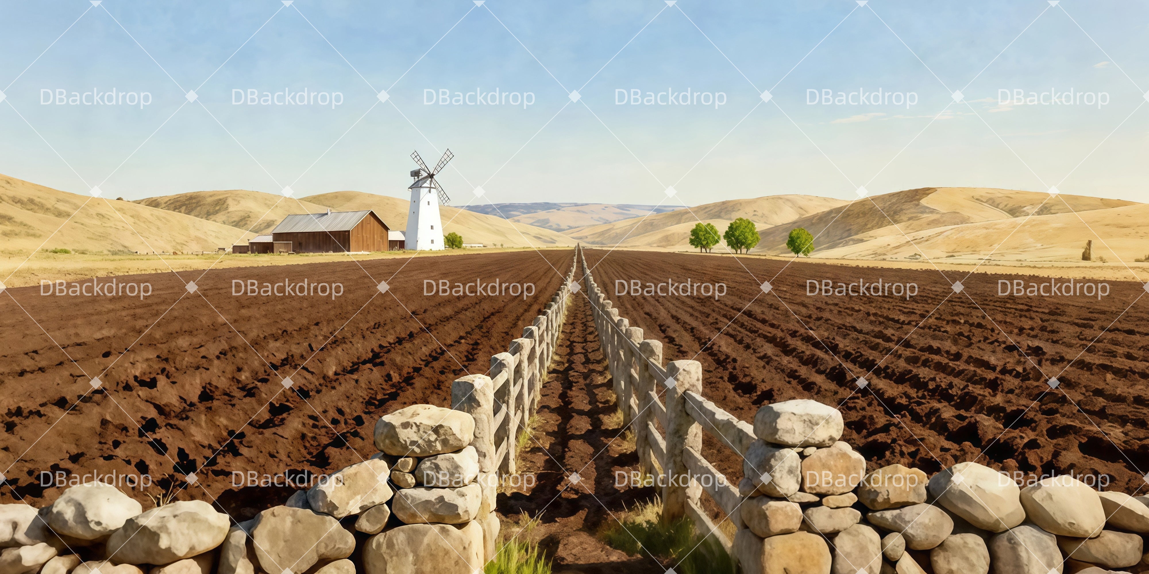 Theater Backdrop Country Plow Path Stage Scenery Backdrops UK LXX511-T44