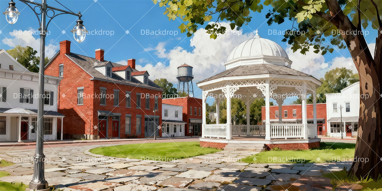 Theater Backdrop Brick Street Plaza Stage Backdrop Ideas UK LXX511-T68