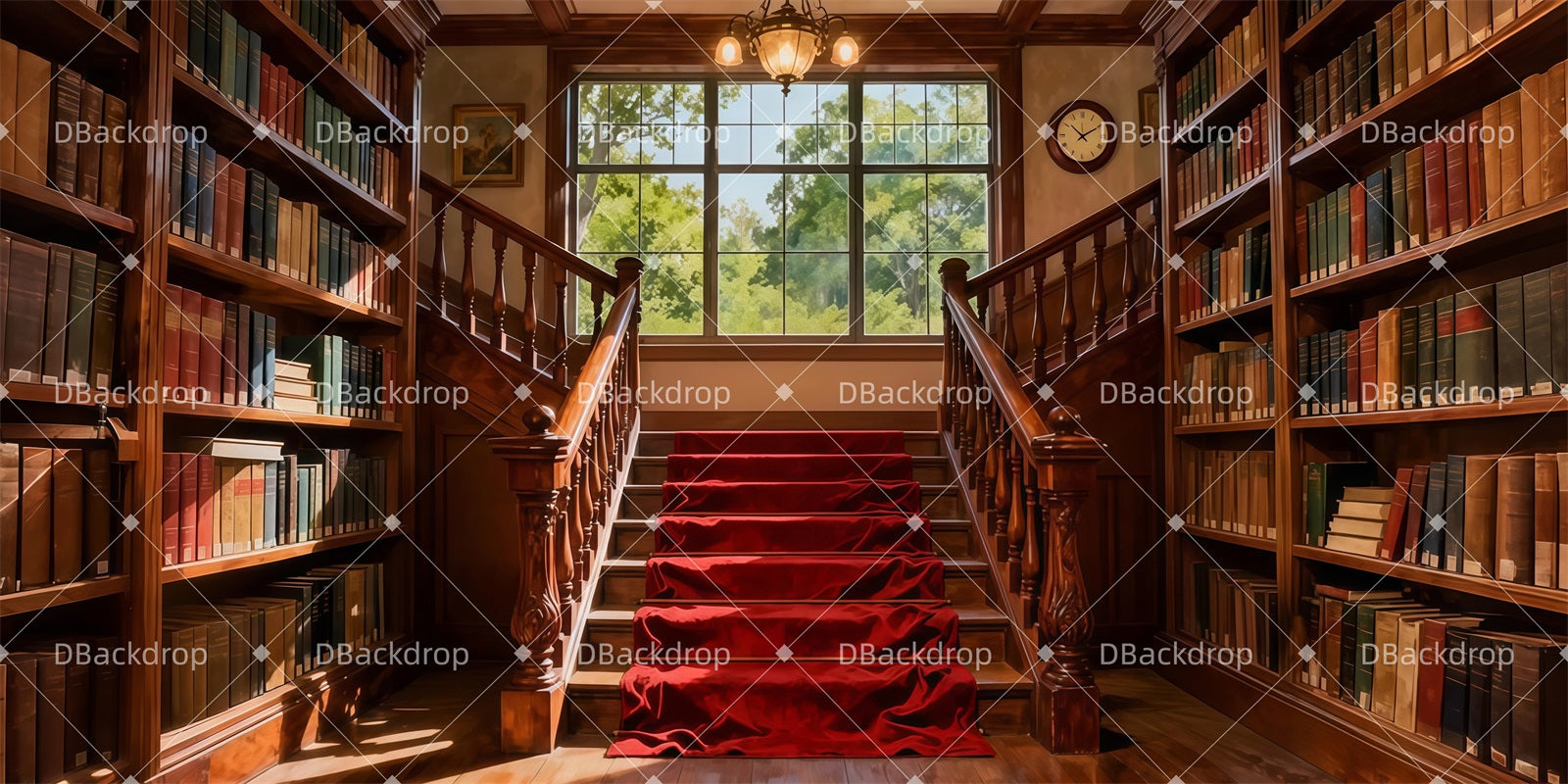 Professional Stage Backdrops Quiet Library Interior Theater Backdrop UK LXX511-T72