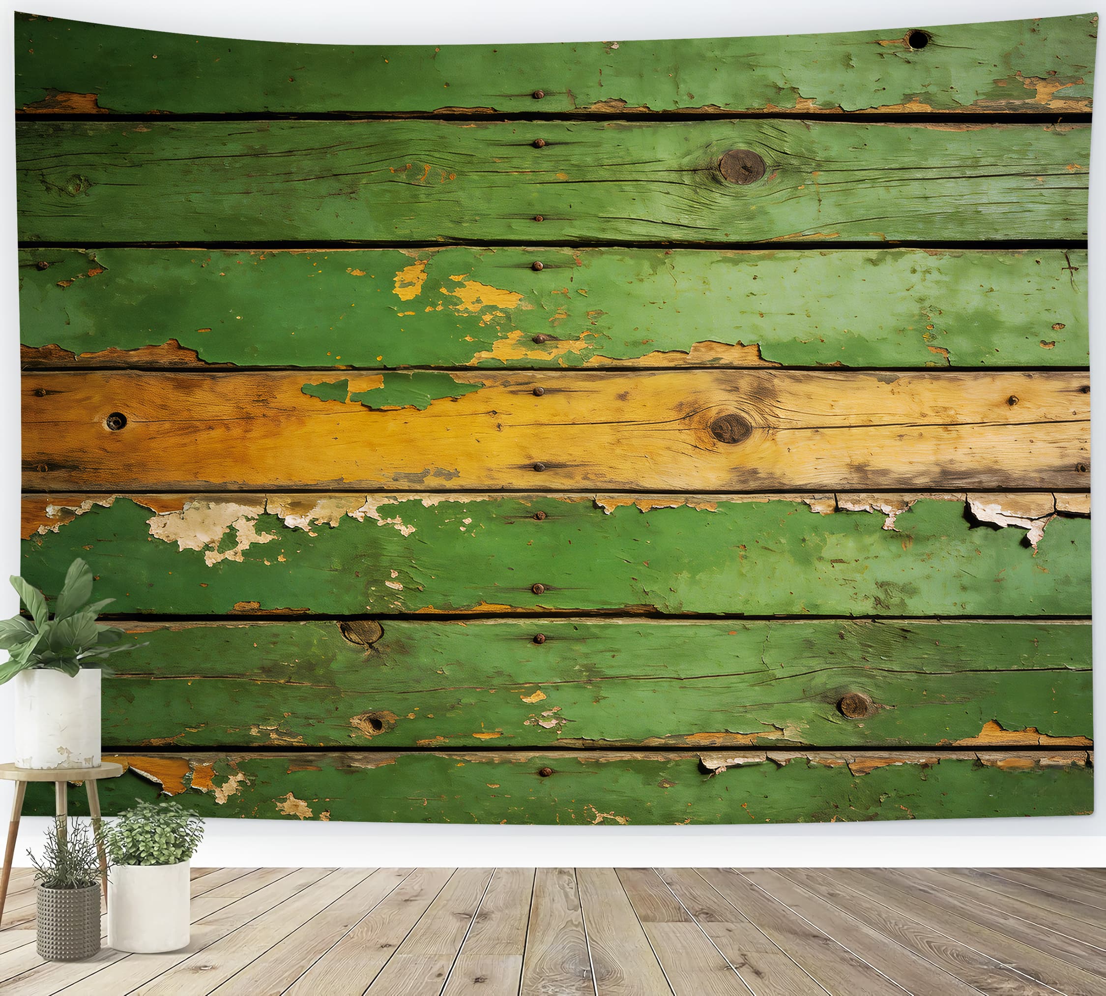 Saint Patricks Day Backdrop Vintage Green Wooden Planks St Patrick Backdrop UK LXX512-36