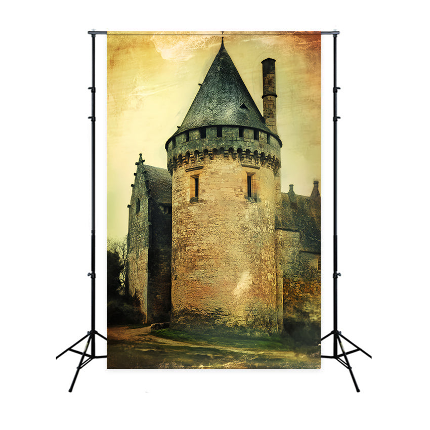 Backdrop For Portraits Medieval Castle Tower Backdrop UK LXX57-266
