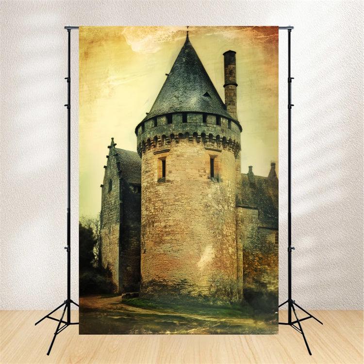 Backdrop For Portraits Medieval Castle Tower Backdrop UK LXX57-266