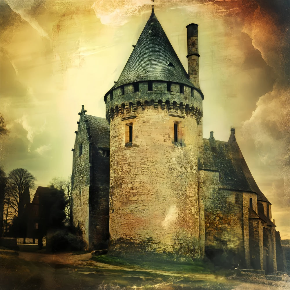 Backdrop For Portraits Medieval Castle Tower Backdrop UK LXX57-266