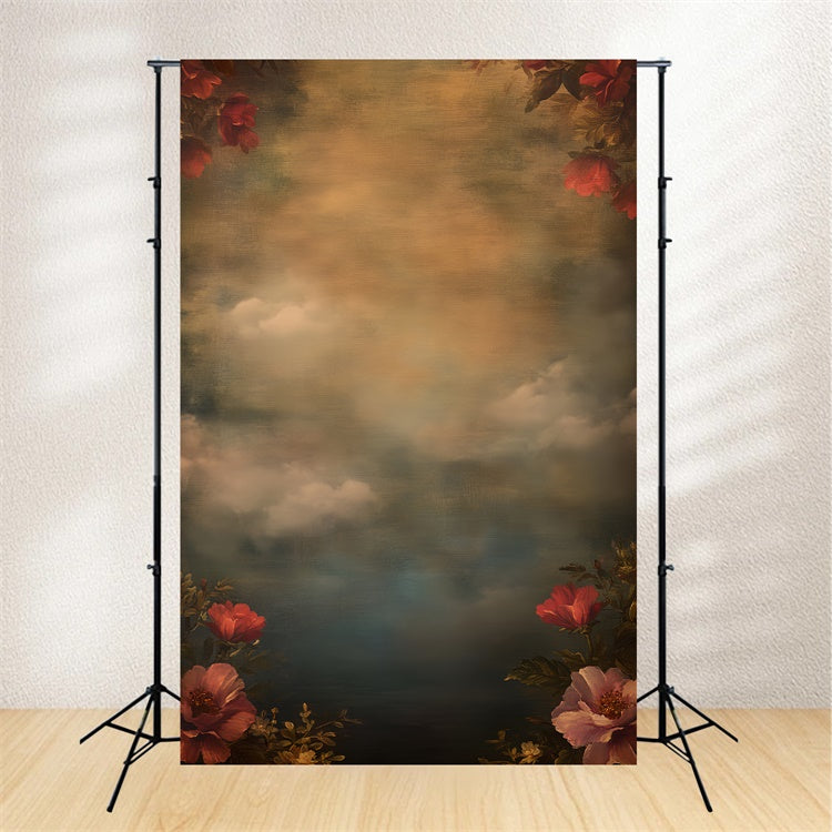 Portrait Photo Backdrop Baroque Petal Sky Video Backdrops UK LXX57-278