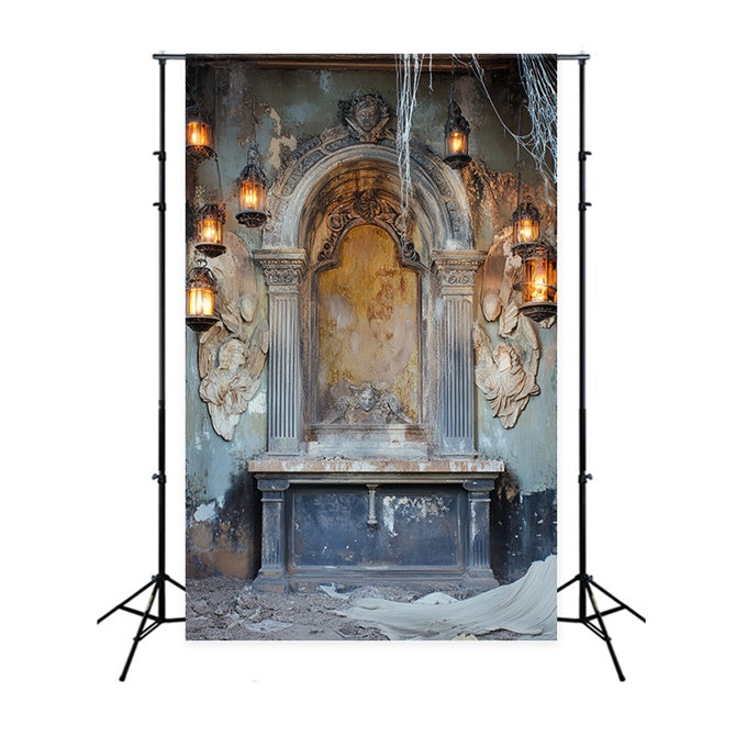 Backdrop For Portraits Gothic Ruins Altar Cloth Backdrops UK LXX57-285