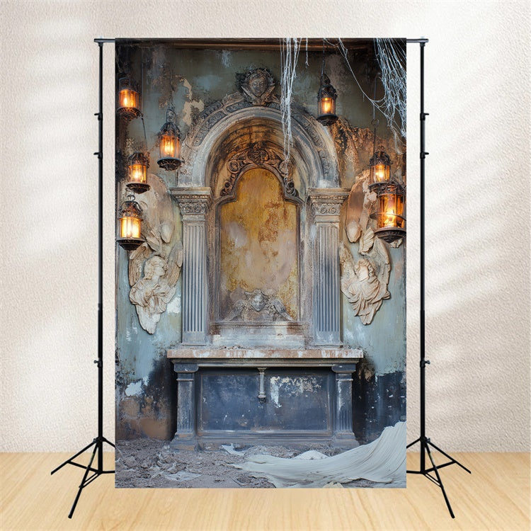 Backdrop For Portraits Gothic Ruins Altar Cloth Backdrops UK LXX57-285