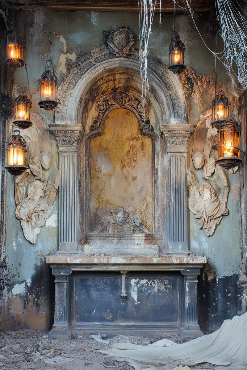 Backdrop For Portraits Gothic Ruins Altar Cloth Backdrops UK LXX57-285