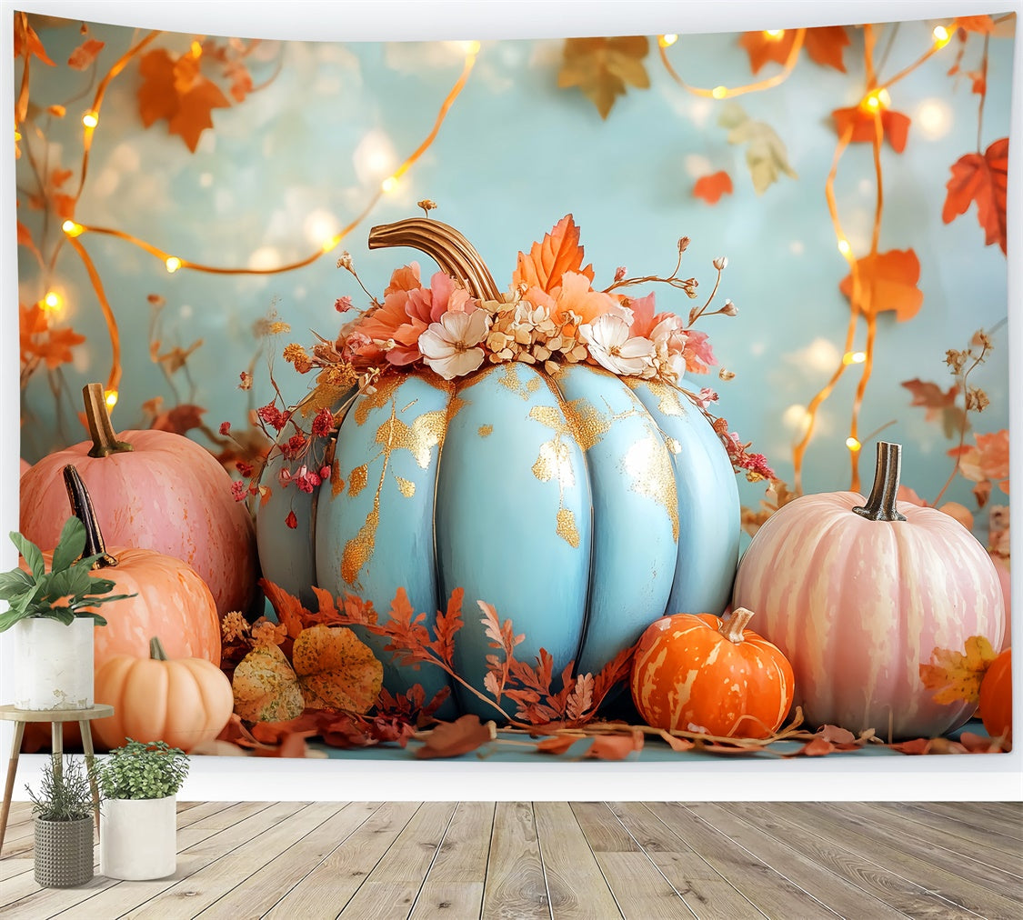 Thanksgiving Photo Backdrops Pastel Harvest Glow Backdrop UK LXX57-337